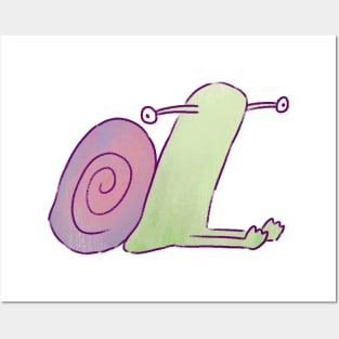 Silly snail sitting Posters and Art